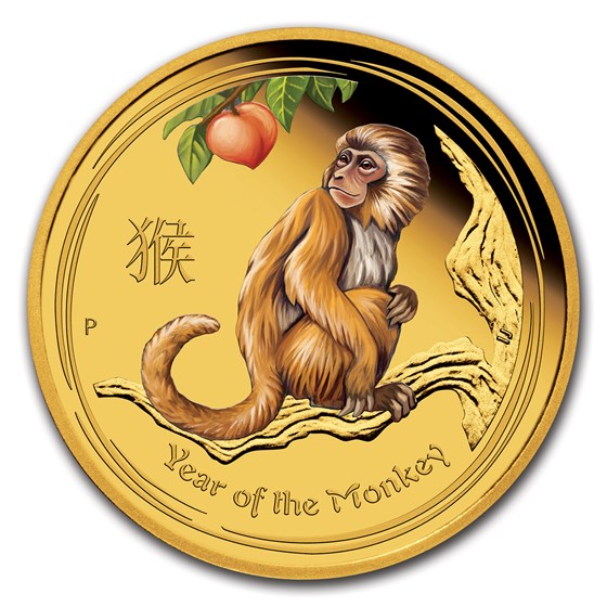 2016 Australia 1 oz Gold Lunar Monkey Proof (Colorized) 2016 Australia 1 oz Gold Lunar Monkey Proof (Colorized)